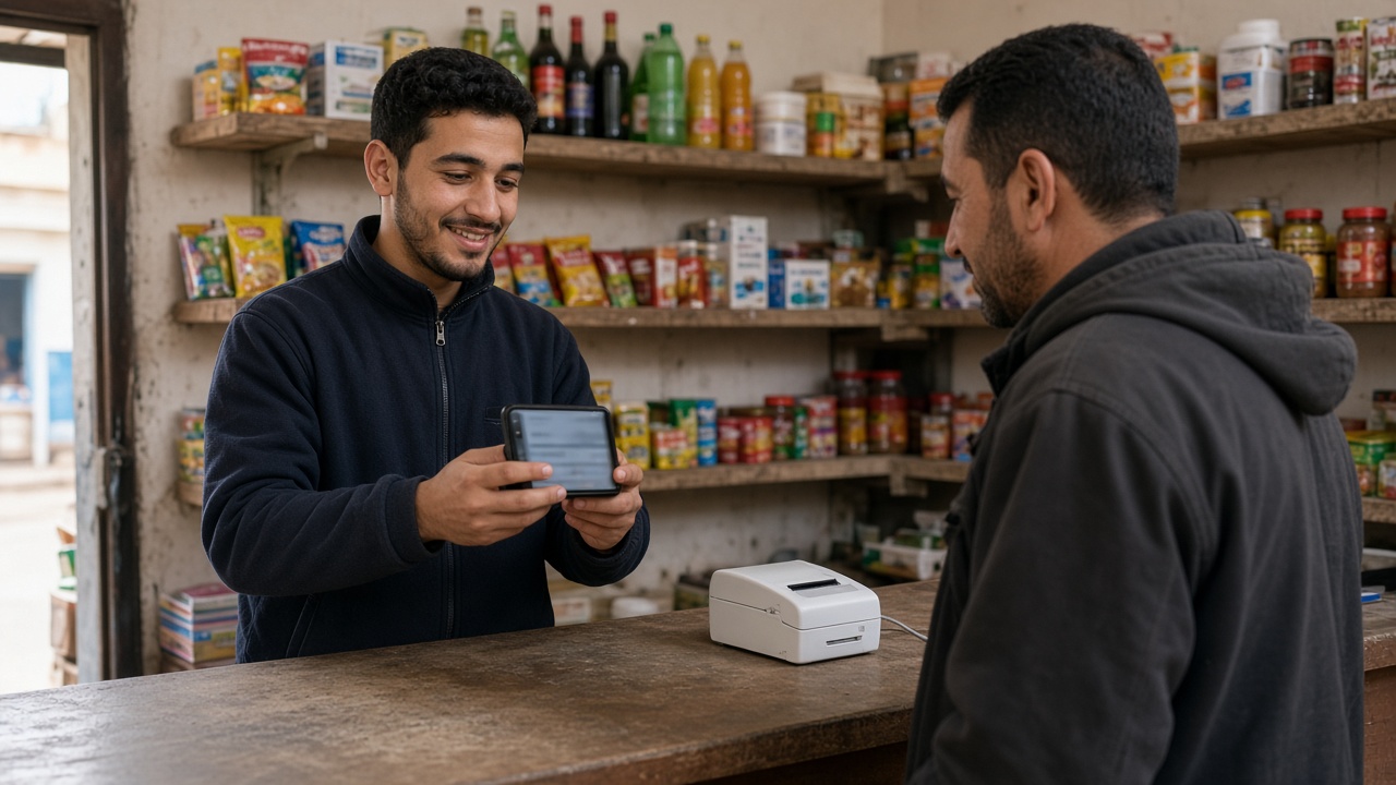 كاشير على الهاتف، بدون إنترنت، للمتجر